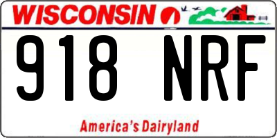 WI license plate 918NRF