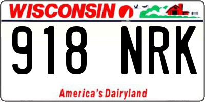 WI license plate 918NRK