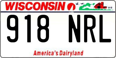 WI license plate 918NRL