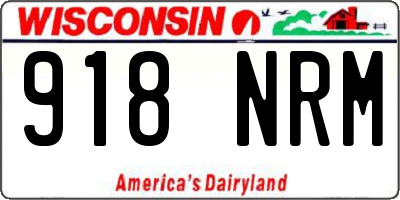 WI license plate 918NRM