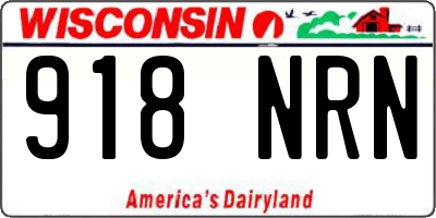 WI license plate 918NRN