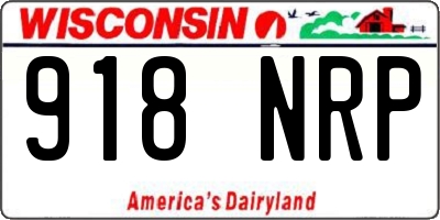 WI license plate 918NRP