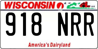 WI license plate 918NRR