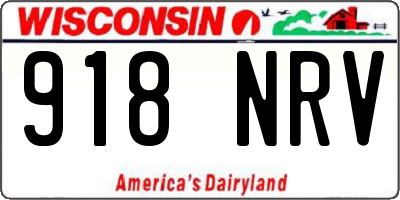WI license plate 918NRV