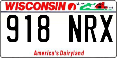 WI license plate 918NRX