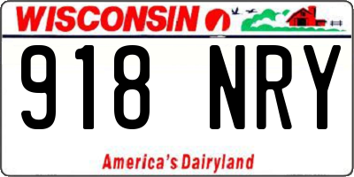 WI license plate 918NRY