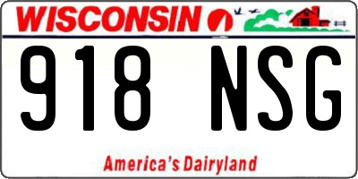 WI license plate 918NSG