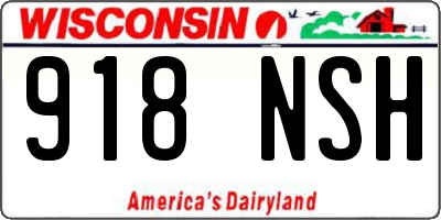 WI license plate 918NSH