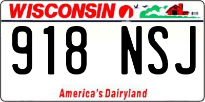 WI license plate 918NSJ