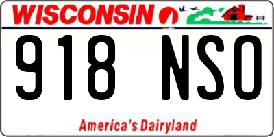 WI license plate 918NSO