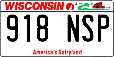 WI license plate 918NSP