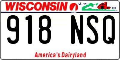 WI license plate 918NSQ