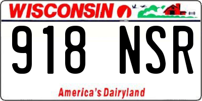 WI license plate 918NSR
