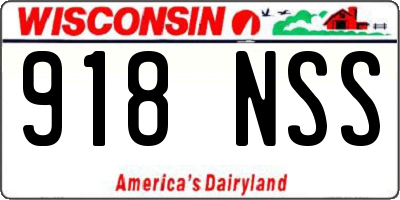 WI license plate 918NSS