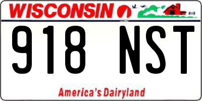 WI license plate 918NST