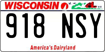 WI license plate 918NSY