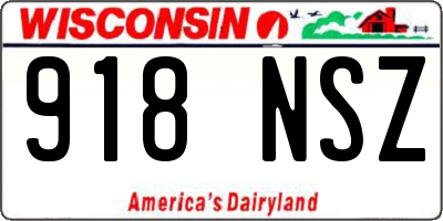 WI license plate 918NSZ