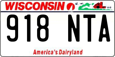 WI license plate 918NTA