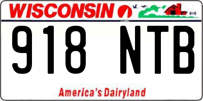 WI license plate 918NTB