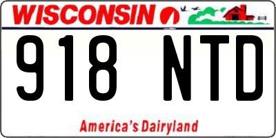 WI license plate 918NTD