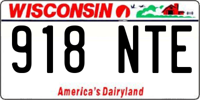 WI license plate 918NTE