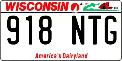 WI license plate 918NTG