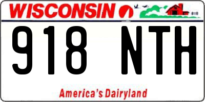 WI license plate 918NTH
