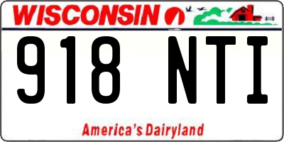 WI license plate 918NTI
