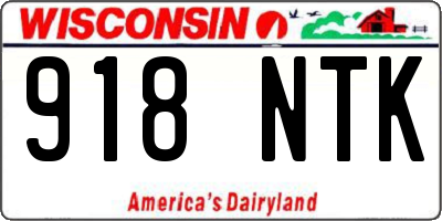 WI license plate 918NTK