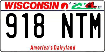 WI license plate 918NTM