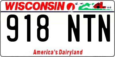 WI license plate 918NTN