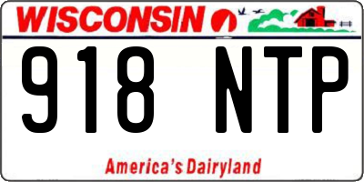 WI license plate 918NTP