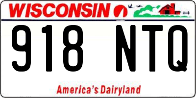 WI license plate 918NTQ
