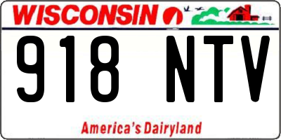 WI license plate 918NTV