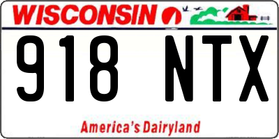 WI license plate 918NTX