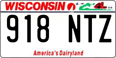 WI license plate 918NTZ