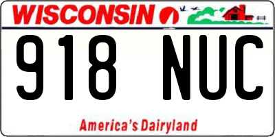 WI license plate 918NUC