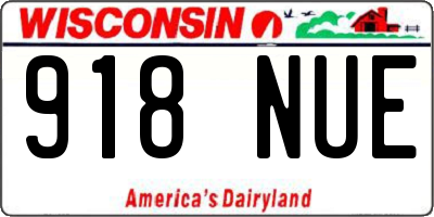 WI license plate 918NUE