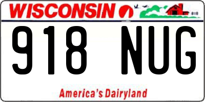 WI license plate 918NUG