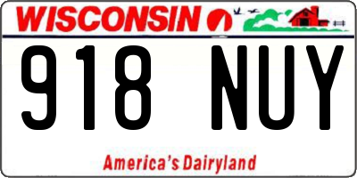 WI license plate 918NUY