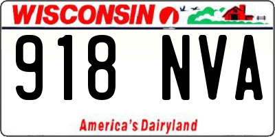 WI license plate 918NVA