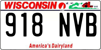 WI license plate 918NVB