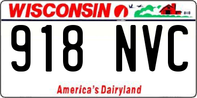 WI license plate 918NVC
