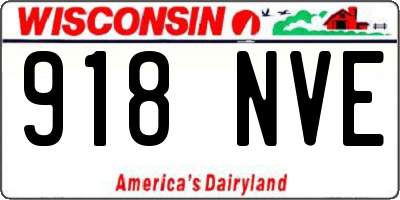 WI license plate 918NVE