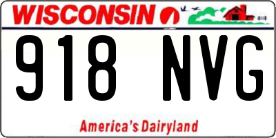 WI license plate 918NVG