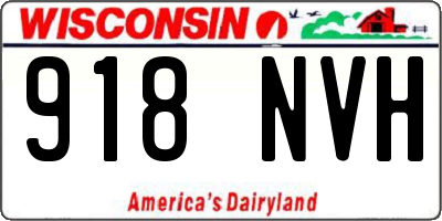 WI license plate 918NVH