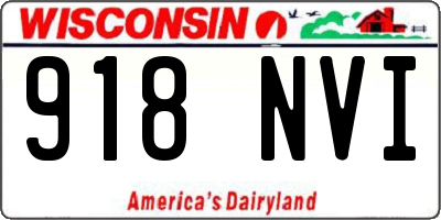 WI license plate 918NVI