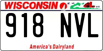 WI license plate 918NVL