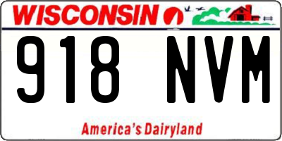 WI license plate 918NVM