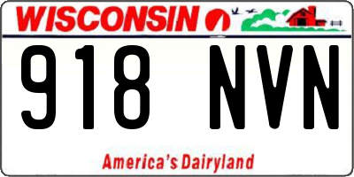 WI license plate 918NVN